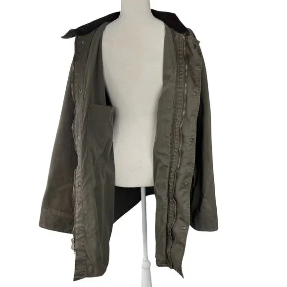 Banana Republic Men's Y2K Cotton Chore Barn Coat Field Jacket Green Size Large - Picture 4 of 11